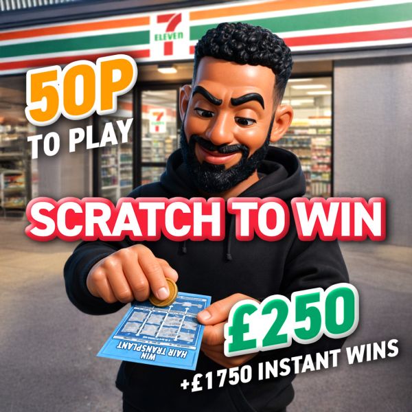50p Scratch to Win - £1750 Instants