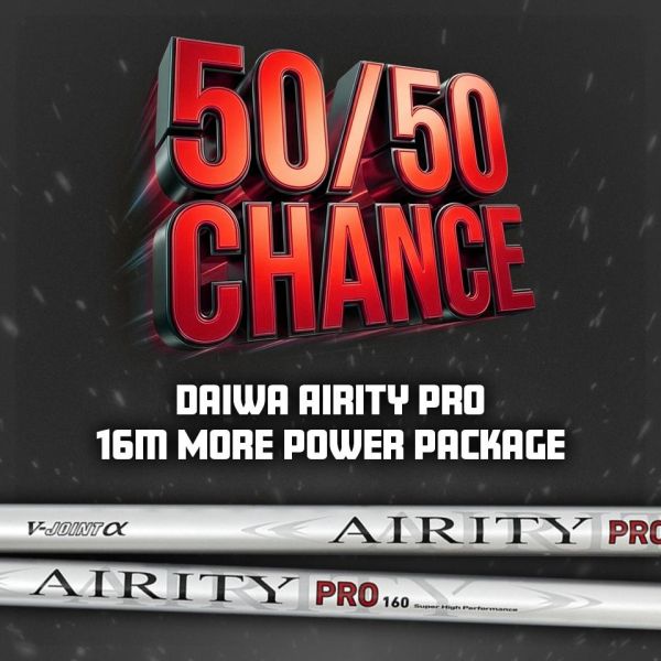 Daiwa Airity Pro 16m More Power Package – 50/50 CHANCE TO WIN!