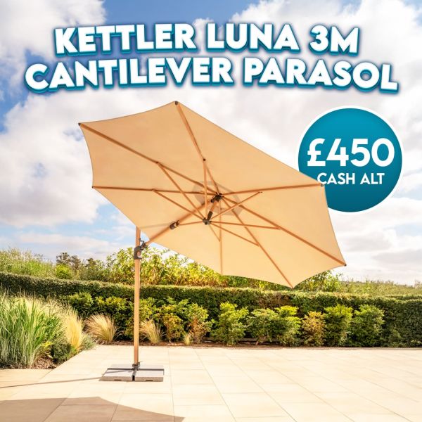 Kettler Luna 3m Cantilever Parasol Or £450 Cash