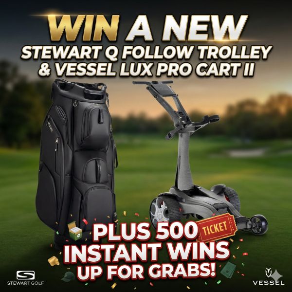 WIN a Stewart NEW Q Follow Trolley & Vessel Lux Pro Cart II PLUS 500 INSTANT WINS UP FOR GRABS!