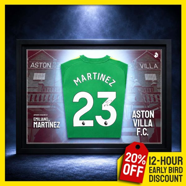 Emi Martinez Signed & Custom LED Framed Shirt!