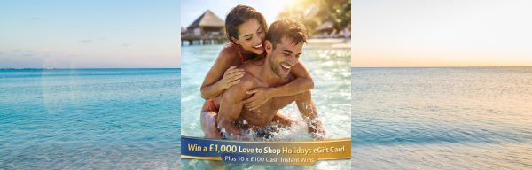 £1,000 Love2Shop Holidays Gift Card + Instant Wins #3