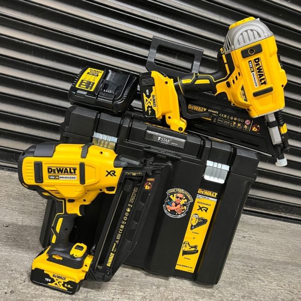 DEWALT DCK246P2T 18v Brushless Nailer Twin Pack with 2 x 5ah Batteries