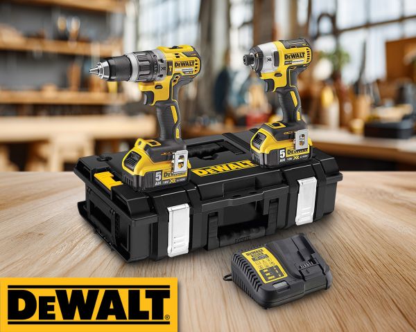 Win This Dewalt 2 Piece Brushless Power Tool Kit & Charger & Case!