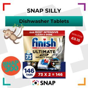 WIN Finish Ultimate Dishwasher Tablets | SNAP 300 Exclusive