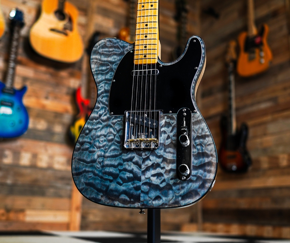 Fender Rarities Quilt Maple Top Telecaster in Blue Cloud