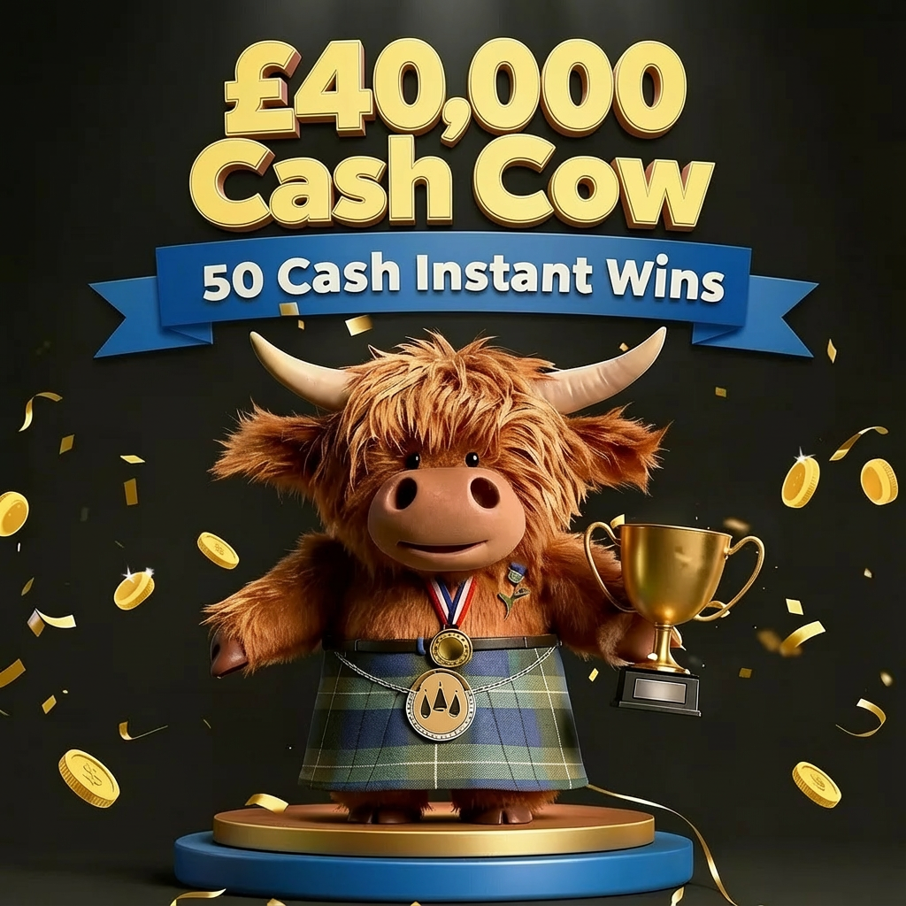 SHOW ME THE MONEY! £40,000 Cash Cow – MEGA LOW ODDS