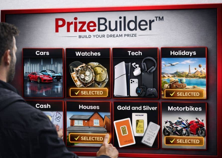 The £500k PrizeBuilder - Shop like a Millionaire - Select your Prizes, Buy your Tickets ⬇️