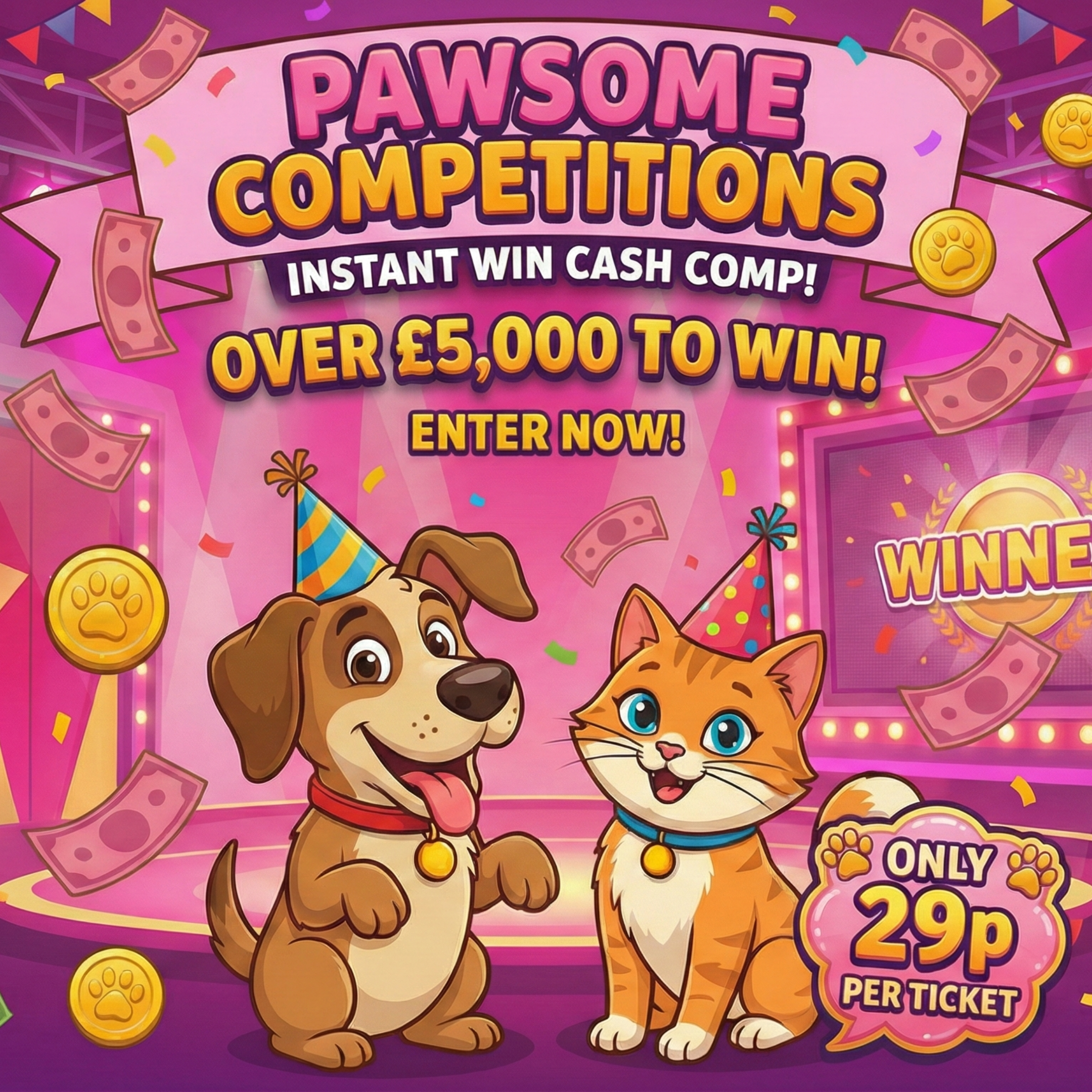 INSTANT WIN – £5,000 CASH/CREDIT