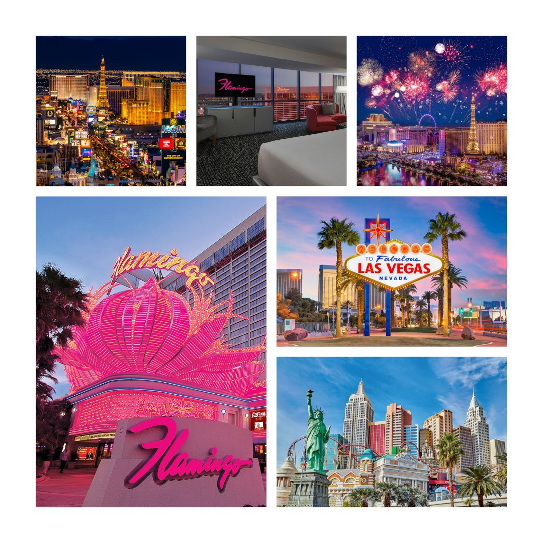 🦩🎰New Year in Las Vegas for 2 + £1,000🎰🦩