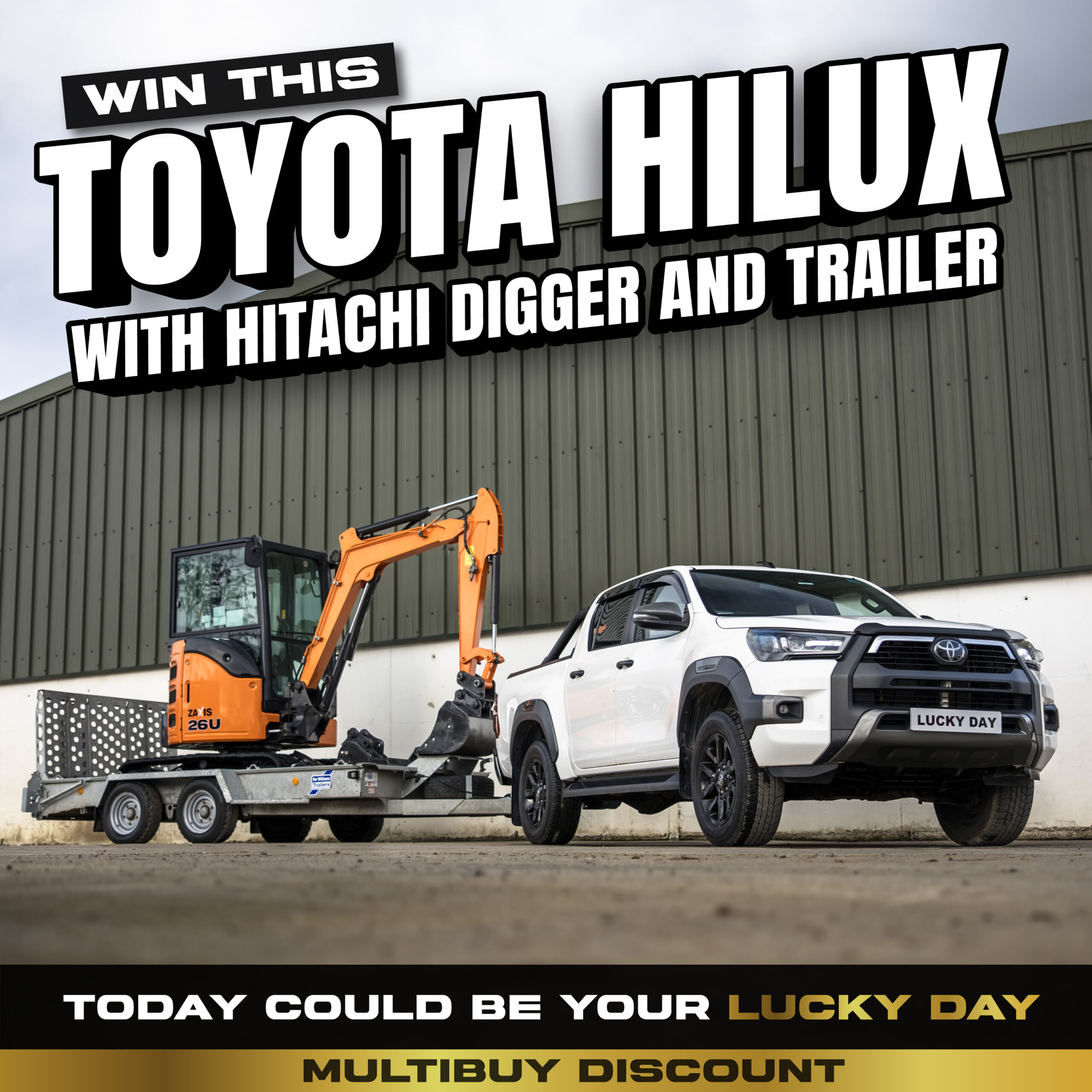 Toyota Hilux Invincible X & Hitachi Mini Digger