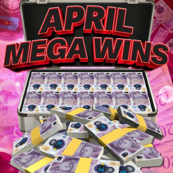 April Mega Wins Instant Win + £2,500 END PRIZE!