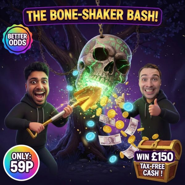 The Bone-Shaker Bash: £150 End Prize + £240 in Instant Wins! 🦴