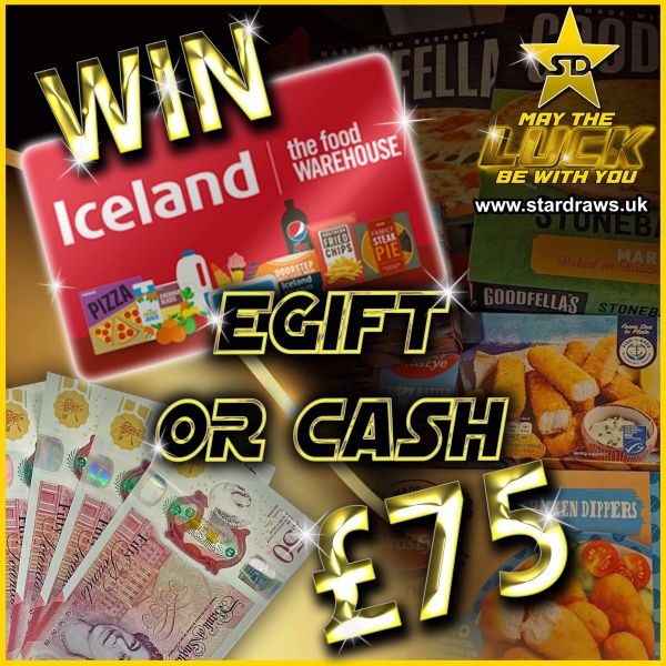 WK20 – Win Yourself A £75 Iceland e-Gift or CASH! (Odds:1:100)