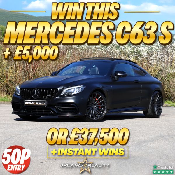 Mercedes C63S + £5,000 or £37,500 | 5309 Instant Wins