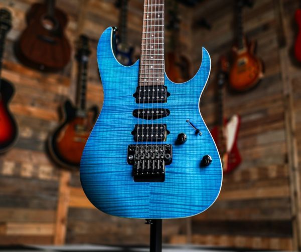 Ibanez RG3770FZ Prestige in Transparent Blue