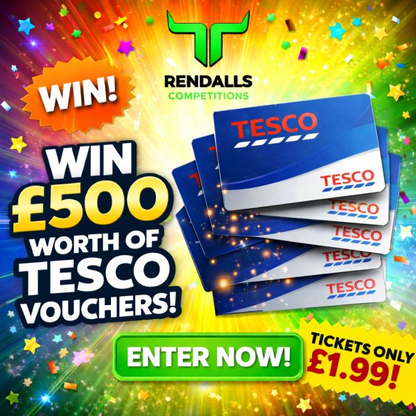 🛒 Win £500 Tesco Vouchers for Just £1.99!
