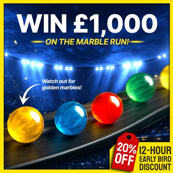 £1000 Marble Run! Win the Race to win the Jackpot!