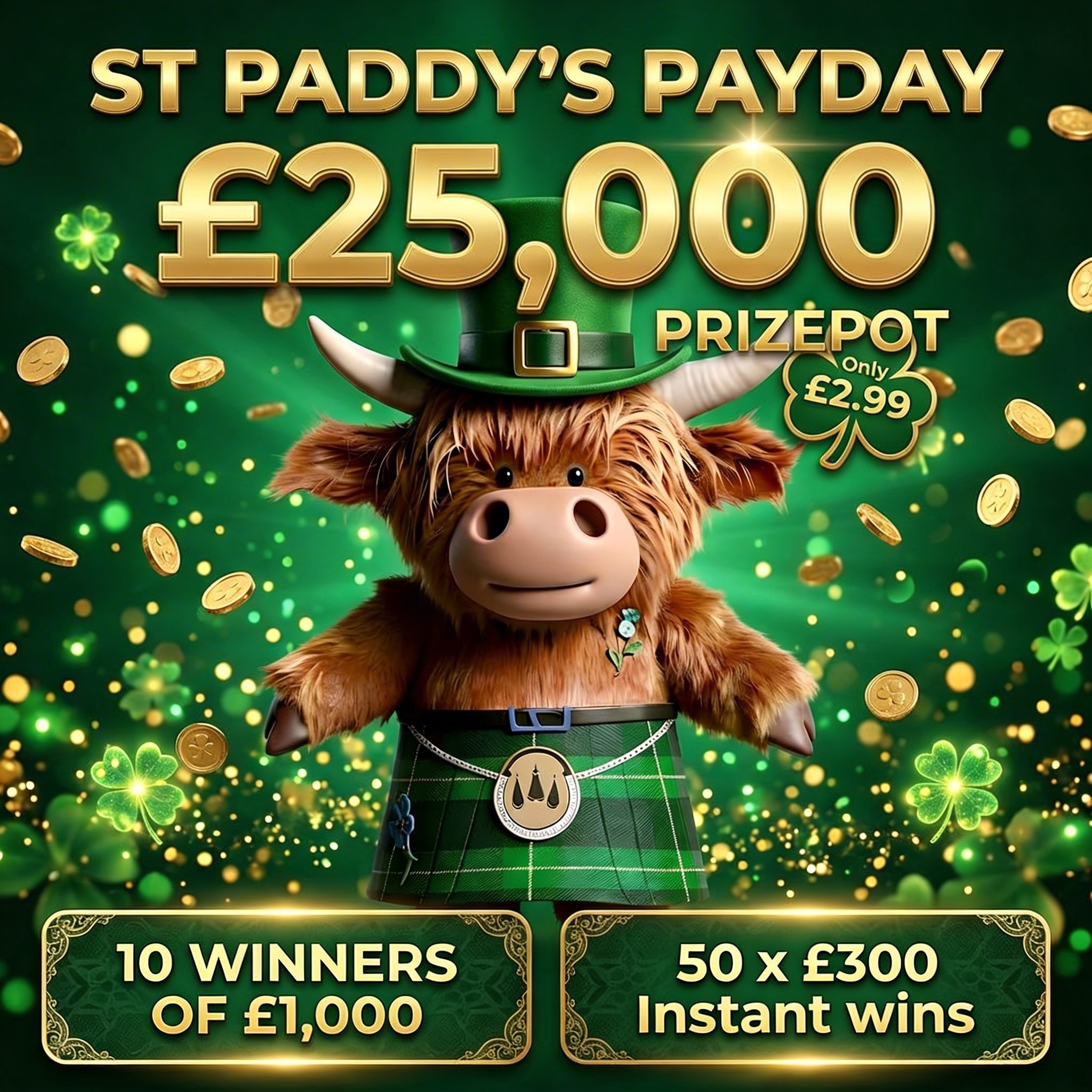 St Paddy’s Payday – £25,000 Prize Pot