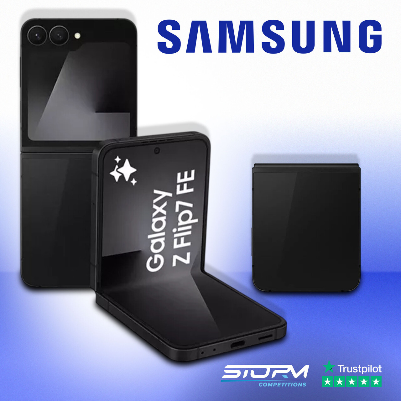 SAMSUNG Galaxy Z Flip7 FE – 256 GB, Black