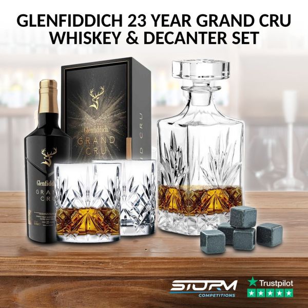 Glenfiddich 23 Year Grand Cru Whiskey & Whiskey Decanter Set #2