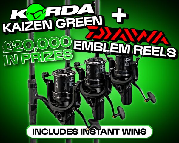 KORDA KAIZEN GREEN RODS + DAIWA EMBLEM REELS!