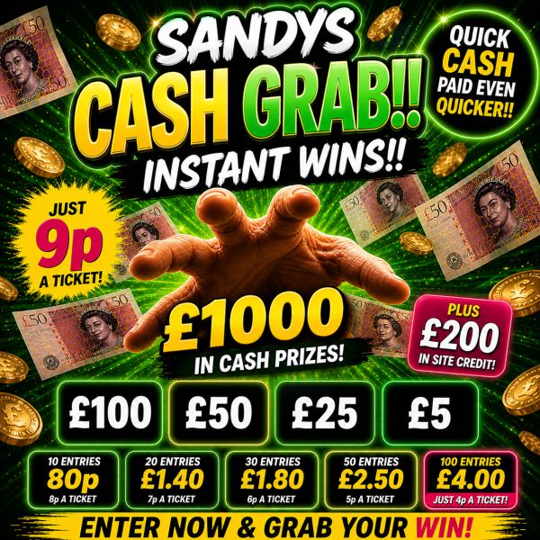 SANDYS CASH GRAB!!! INSTANT WINS!