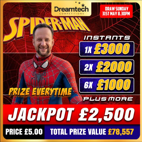 Spiderman PRIZE EVERYTIME l £2,500 Jackpot l  OVER £78k in Prizes