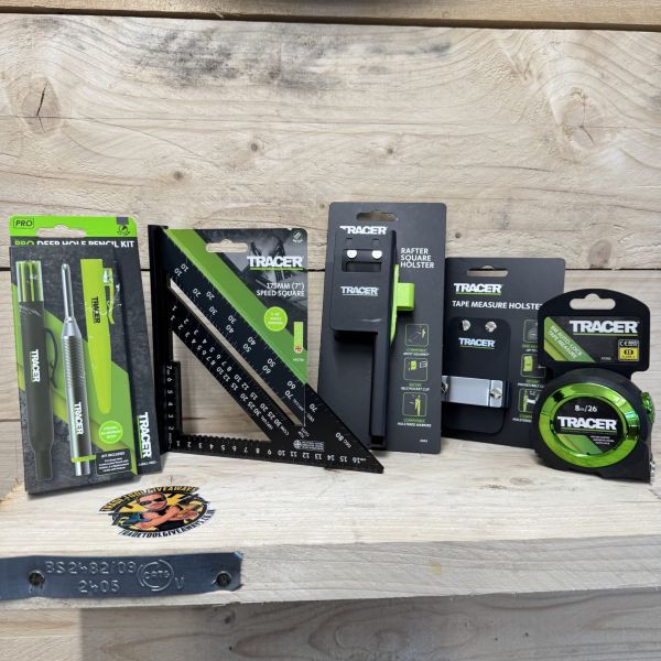 Auto Draw – Tracer Twin Holster Set, Pencil Set, Speed Square & 8m Tape Measure #2