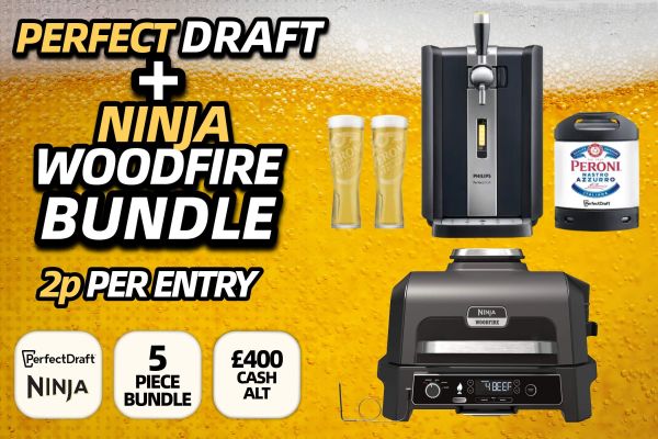 Win this PerfectDraft & Ninja Wood Fire Bundle for just 2p!