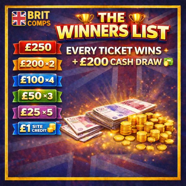 THE WINNERS LIST EVERY TICKET WINS
