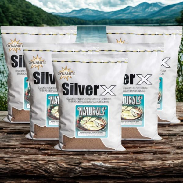 5x Dynamite Baits Silver X Naturals Match Mix Groundbait – AUTO DRAW