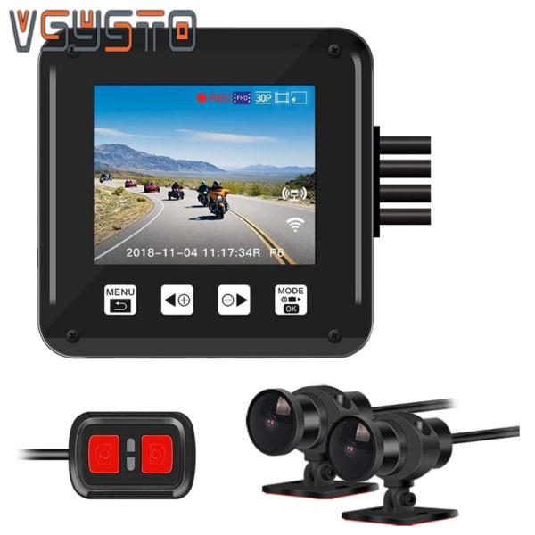 VSYSTO – Front & Rear Motorcycle Dash Cam with Night Vision