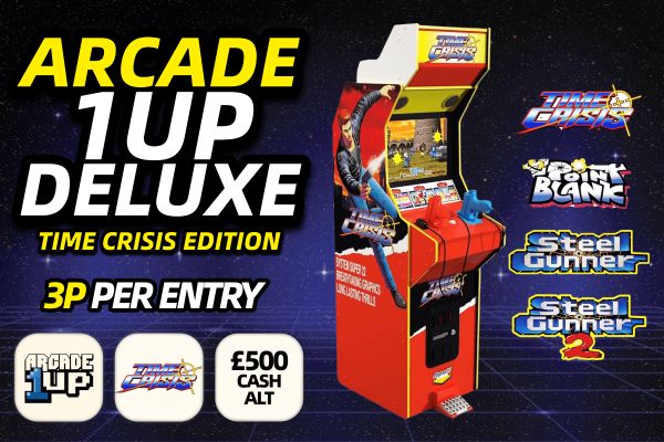 Win an Arcade1Up TIME CRISIS Arcade Game for just 3p!