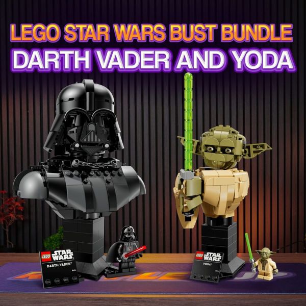 LEGO: DARTH VADER & YODA BUST BUNDLE!