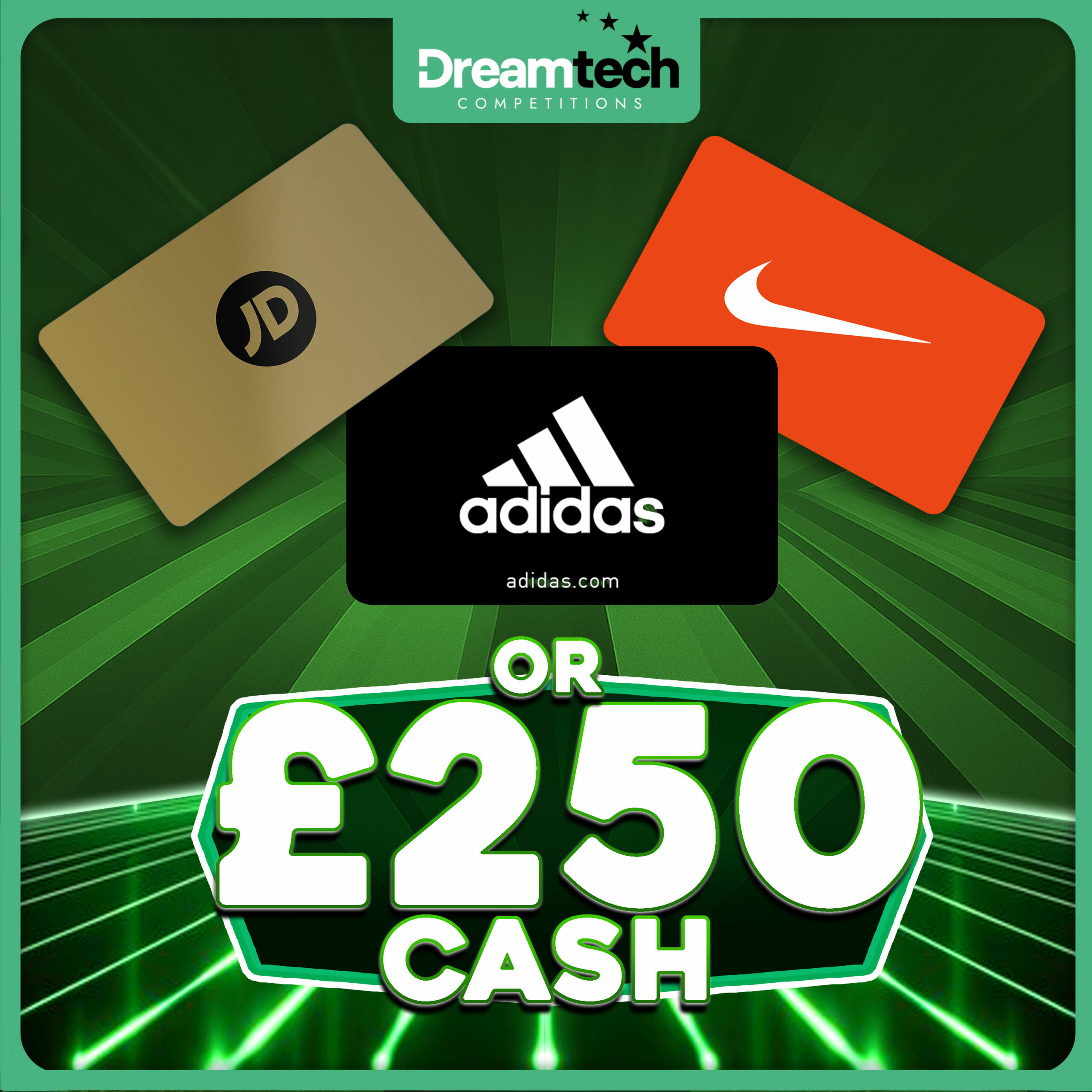 Pick a £250 Voucher or £250 Cash!