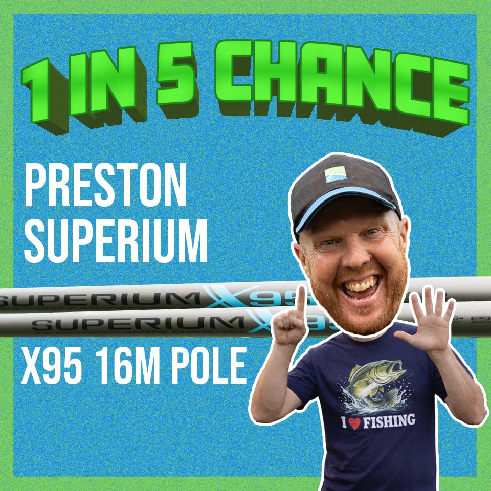 Preston Superium X95 16m Pole – 1 IN 5 CHANCE TO WIN!