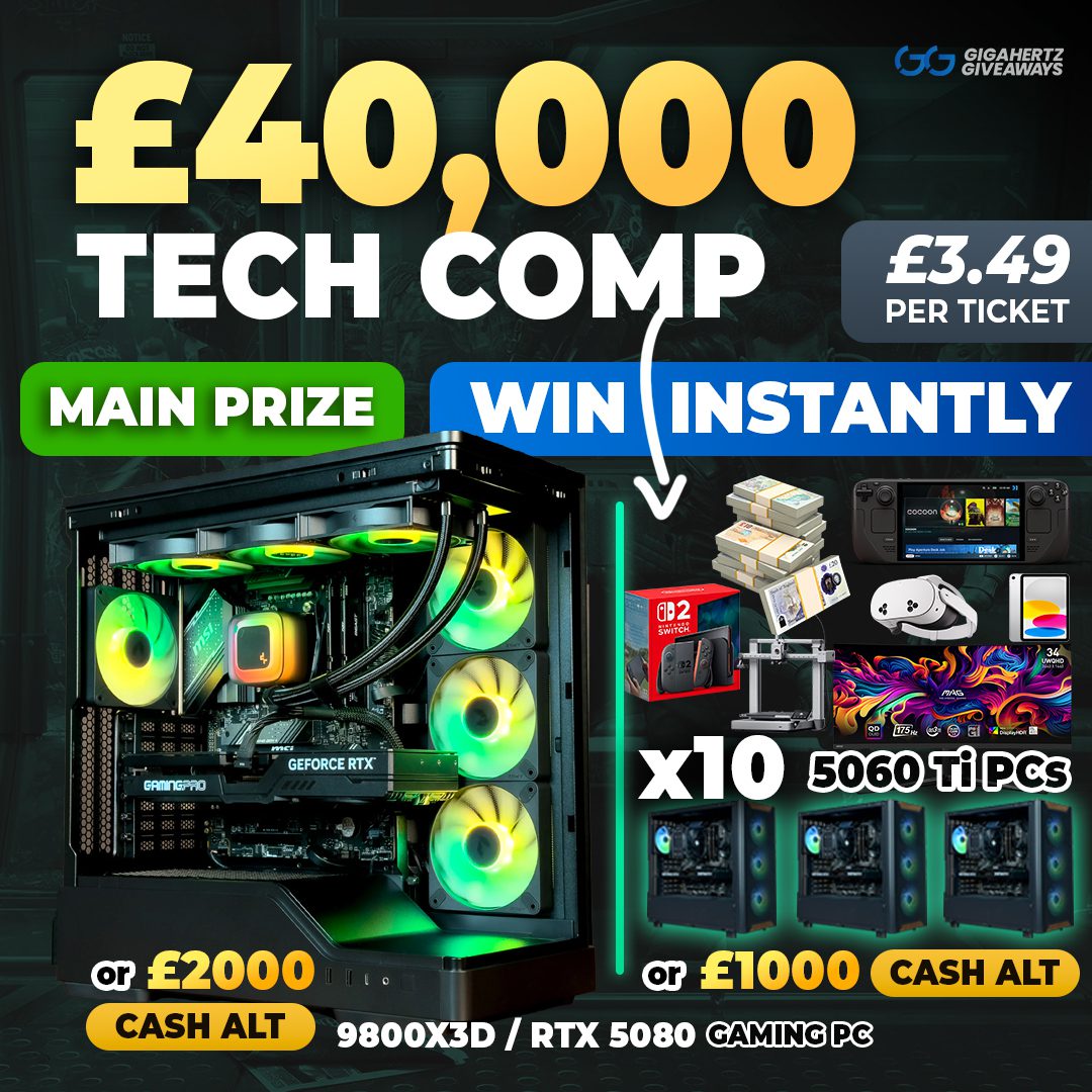 £40,000 TECH Comp | + 225 Instant Wins!