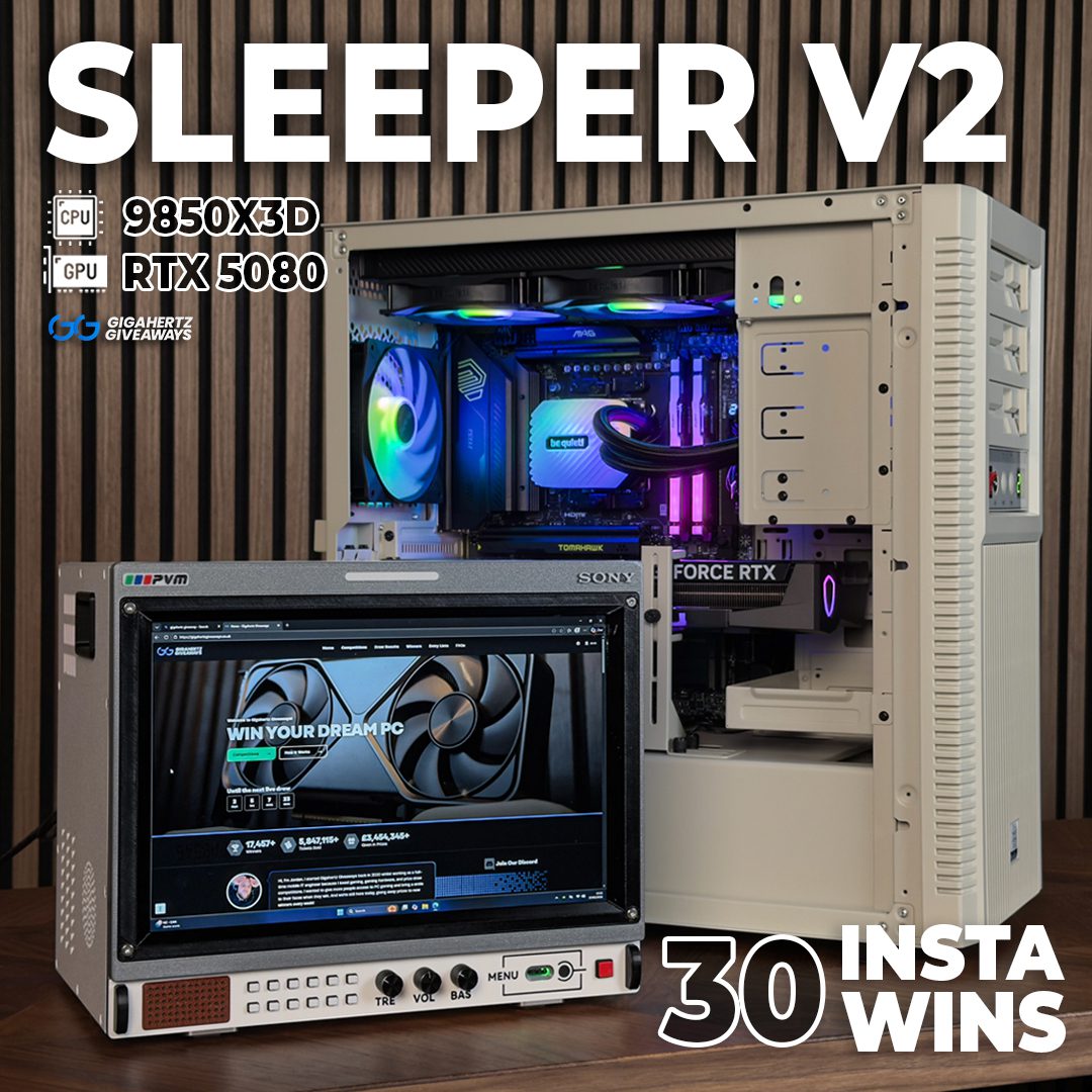 Sleeper V2 | 9850X3D RTX 5080 PC + 30 InstaWins