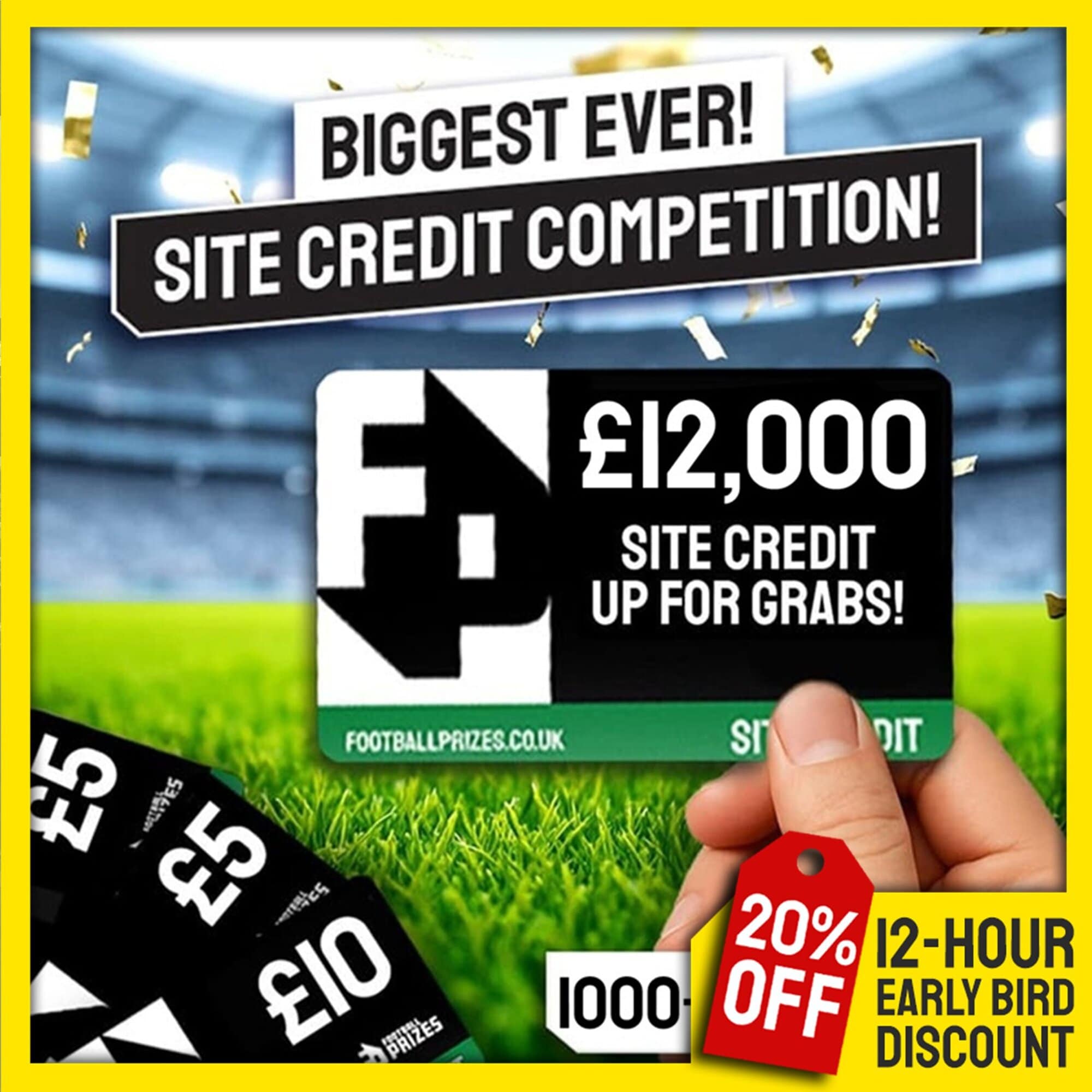 £12,500 Football Prizes Site Credit Prize Pot!