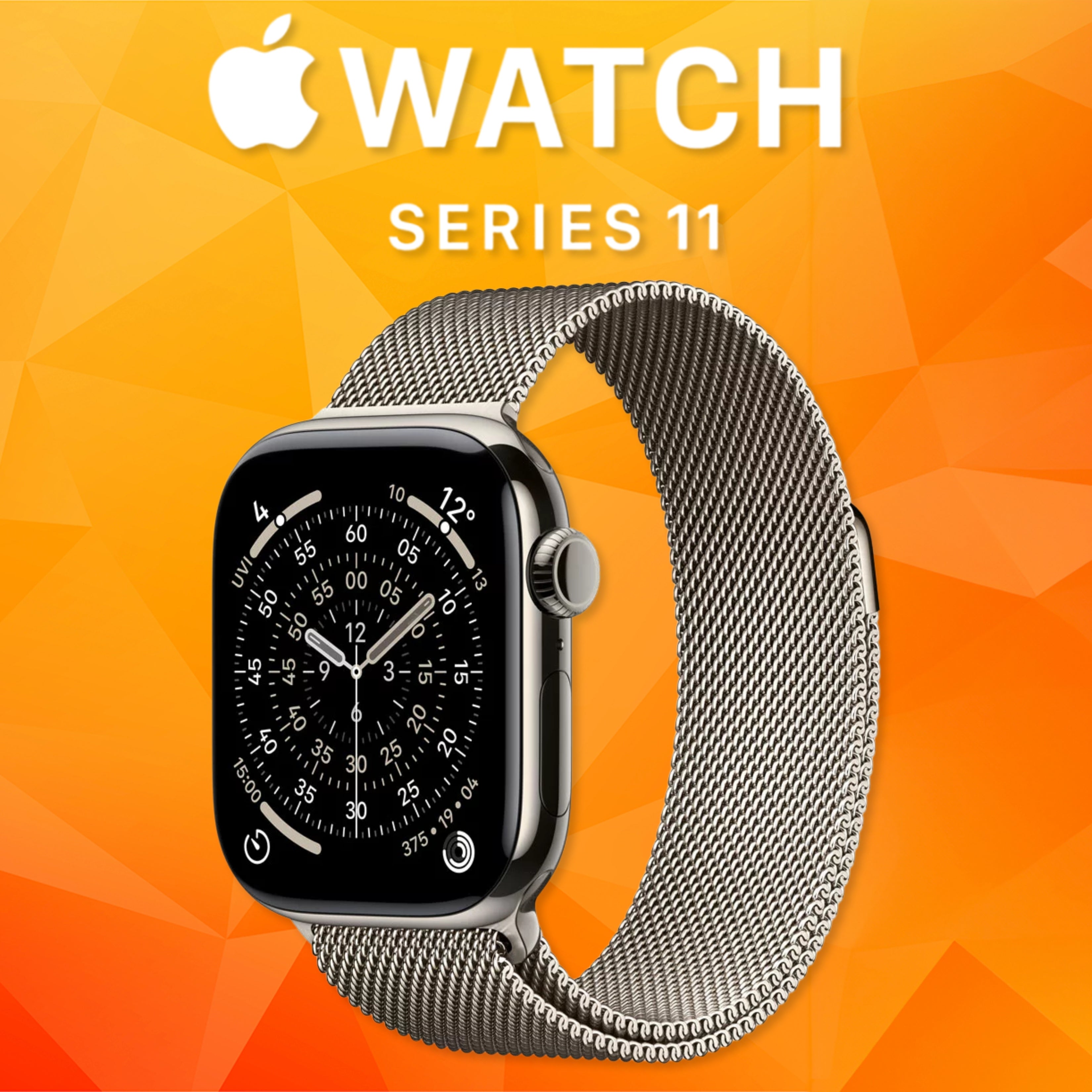 Apple Watch Series 11 GPS + Cellular, 42mm Titanium Case with Milanese Loop