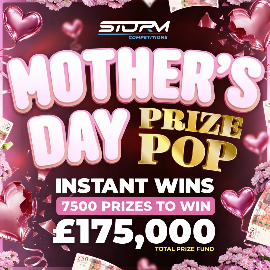 Mothers Day Prize Pop Instant Wins – 7,500 Prizes – £175,000 Prize Fund