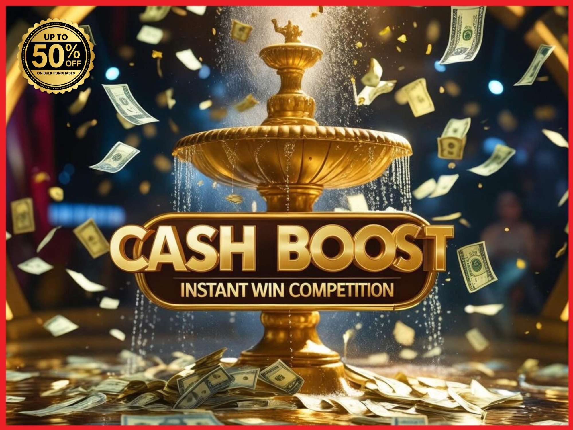 CASH BOOST 1275 INSTANT WINS [Draw March 10th] £1,000 END PRIZE