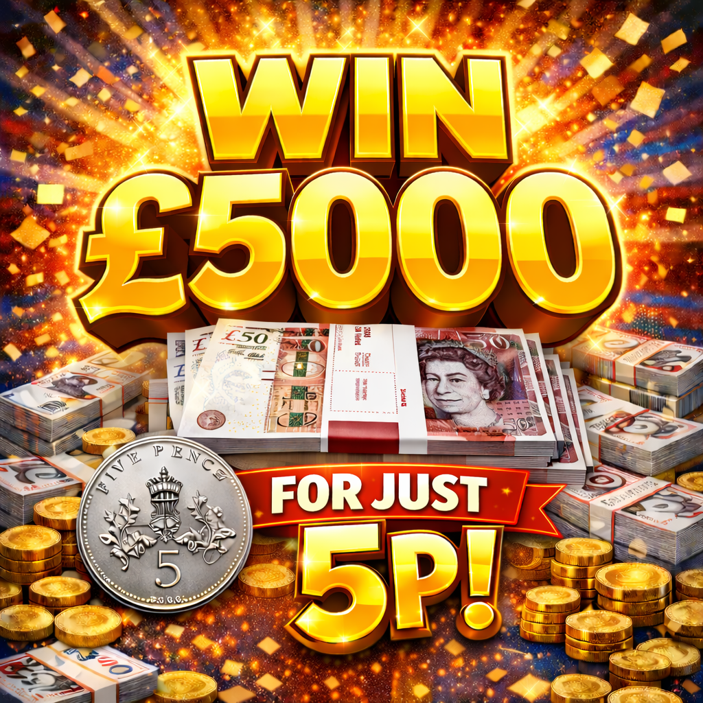 £5000 CASH FOR JUST 5P!