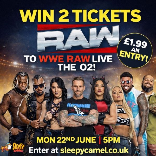 WWE RAW LIVE AT THE O2- 2 tickets!