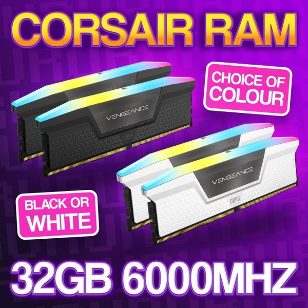 CORSAIR VENGEANCE RGB DDR5 RAM 32GB (2X16GB) 6000MHZ!