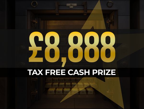 £8,888 Cash - Tax Free - Auto Draw - 25th April