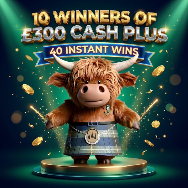 Kilted For The WIN – 10 Winners of £300 Cash – 40 Awesome INSTANT WINS! #3