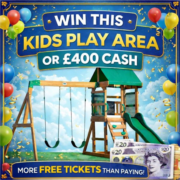 WIN A KIDS PLAY AREA OR £400 CASH – 650 FREE TICKETS TO FIND