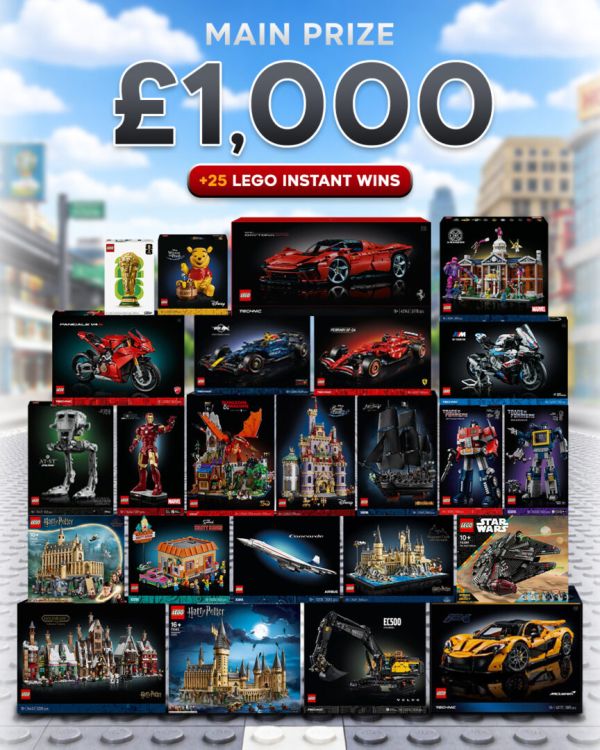 £1,000 Main Prize with 25 LEGO Instant Wins